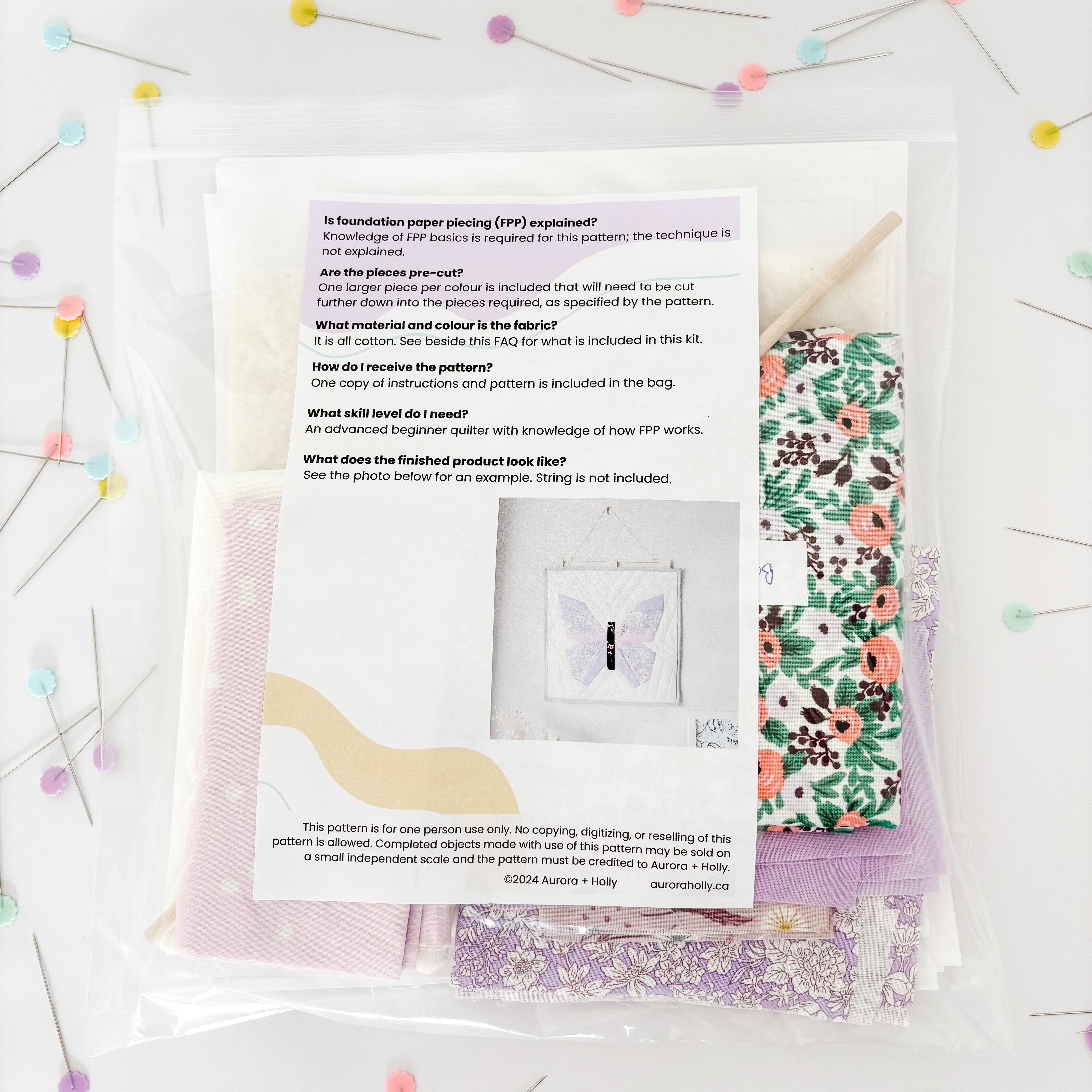 Butterfly Wall Hanging Quilt Kit