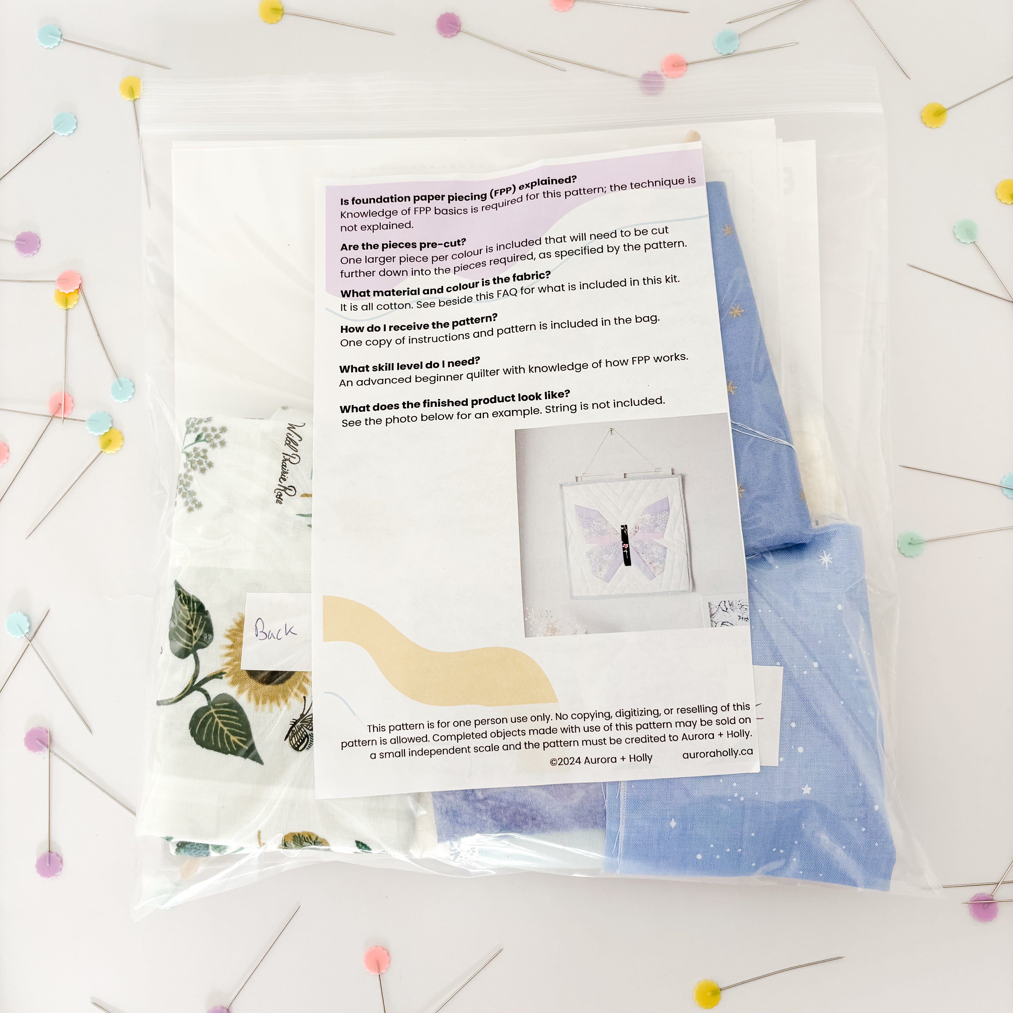 Butterfly Wall Hanging Quilt Kit