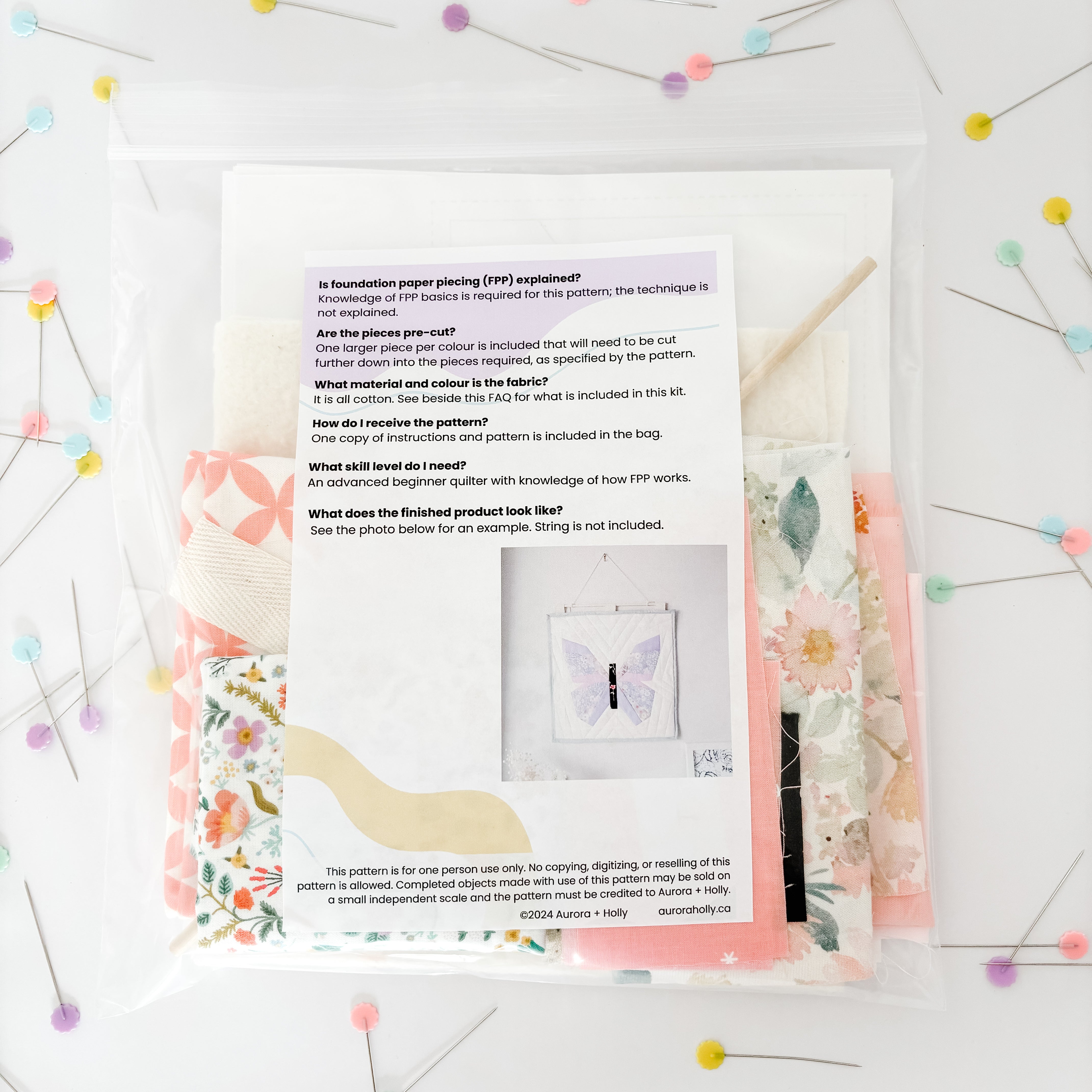 Butterfly Wall Hanging Quilt Kit