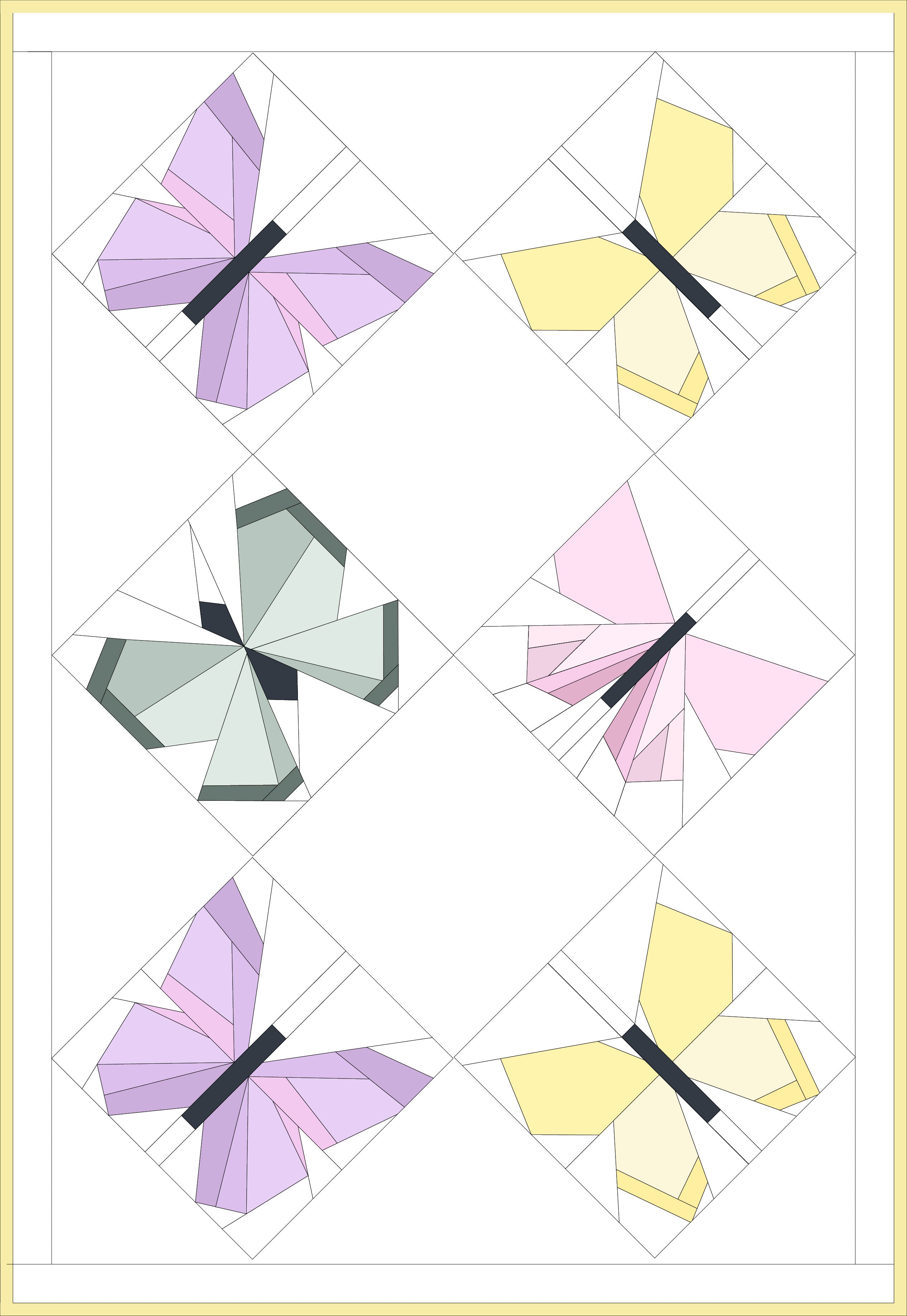 Butterfly Quilt Pattern - PDF