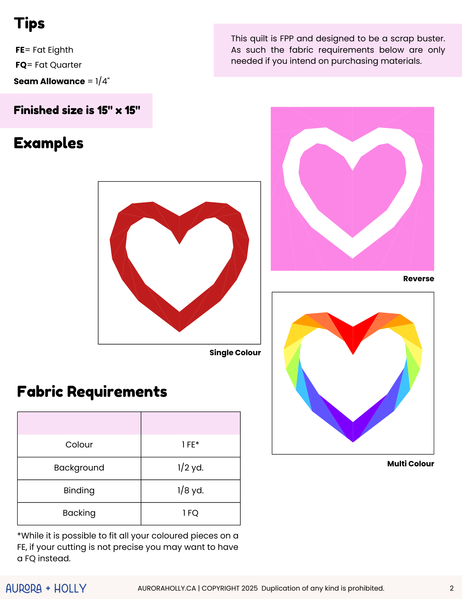 Love Wall Hanging Pattern - PDF