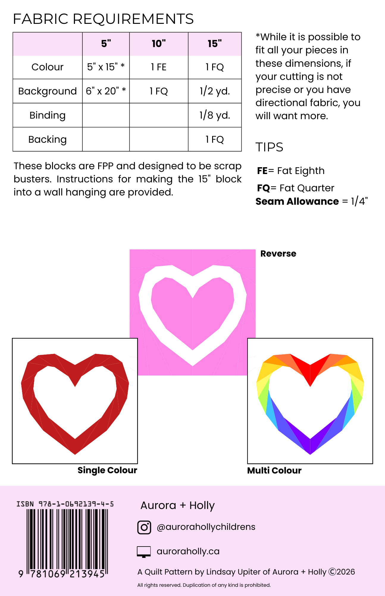 Love Wall Hanging Pattern - PDF