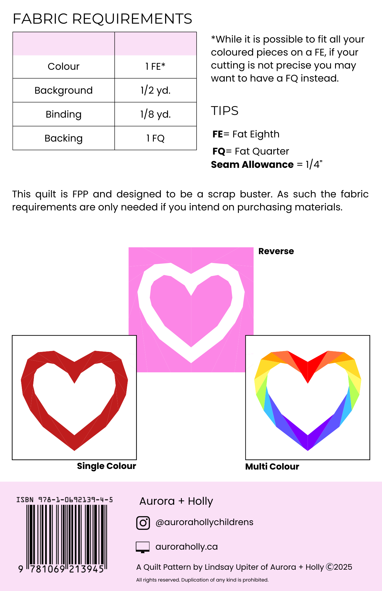 Love Wall Hanging Pattern - PDF