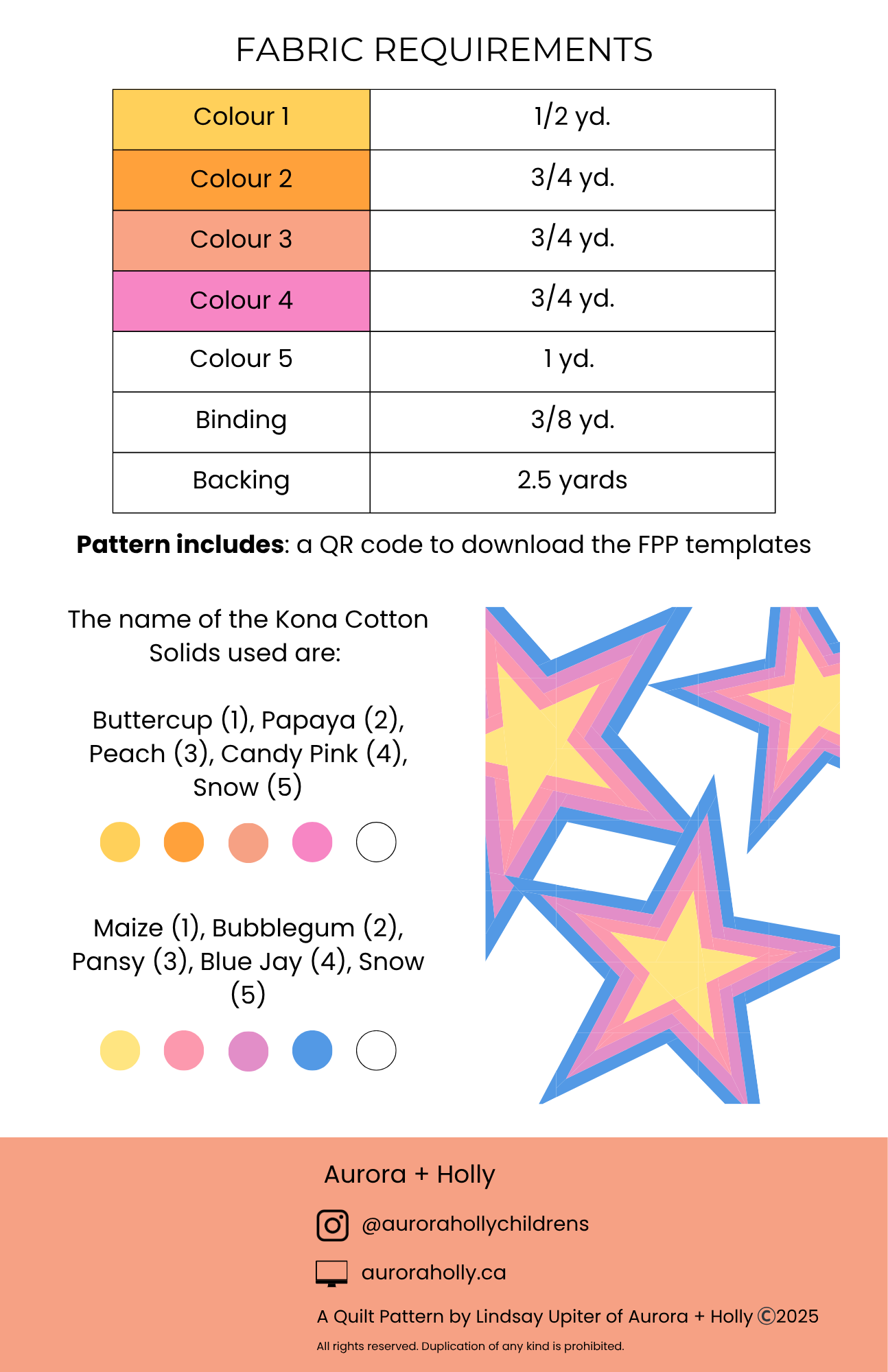 Rockstar Quilt - PDF