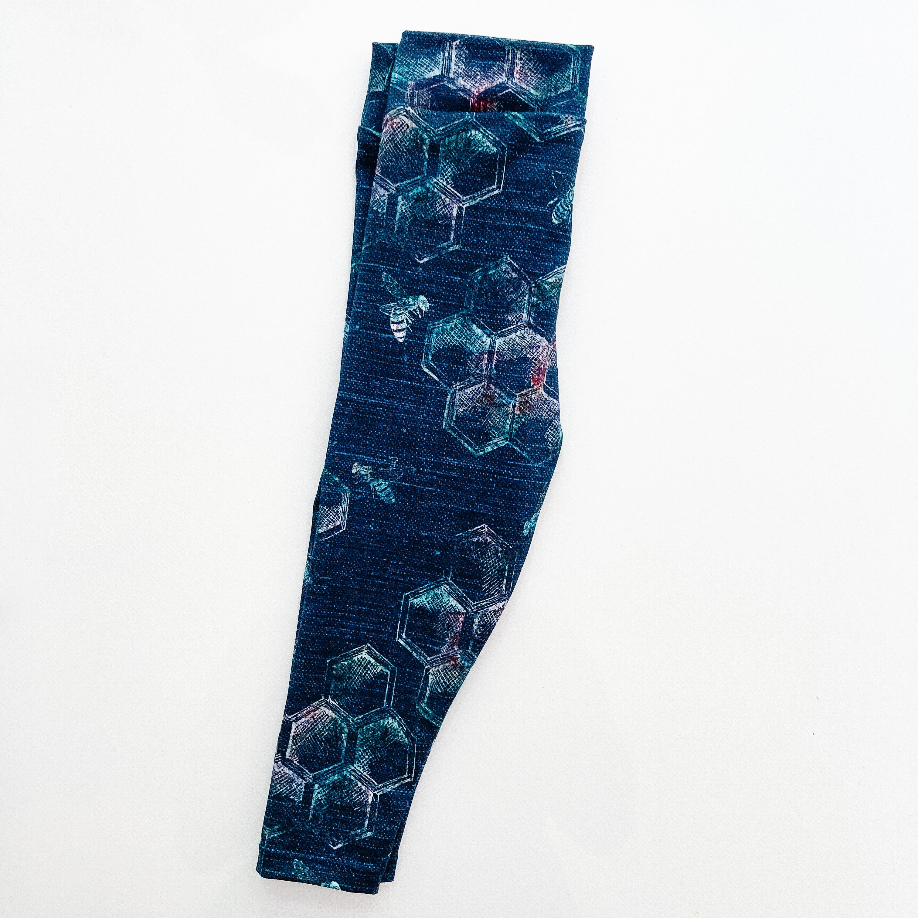 Navy Honeycomb Leggings