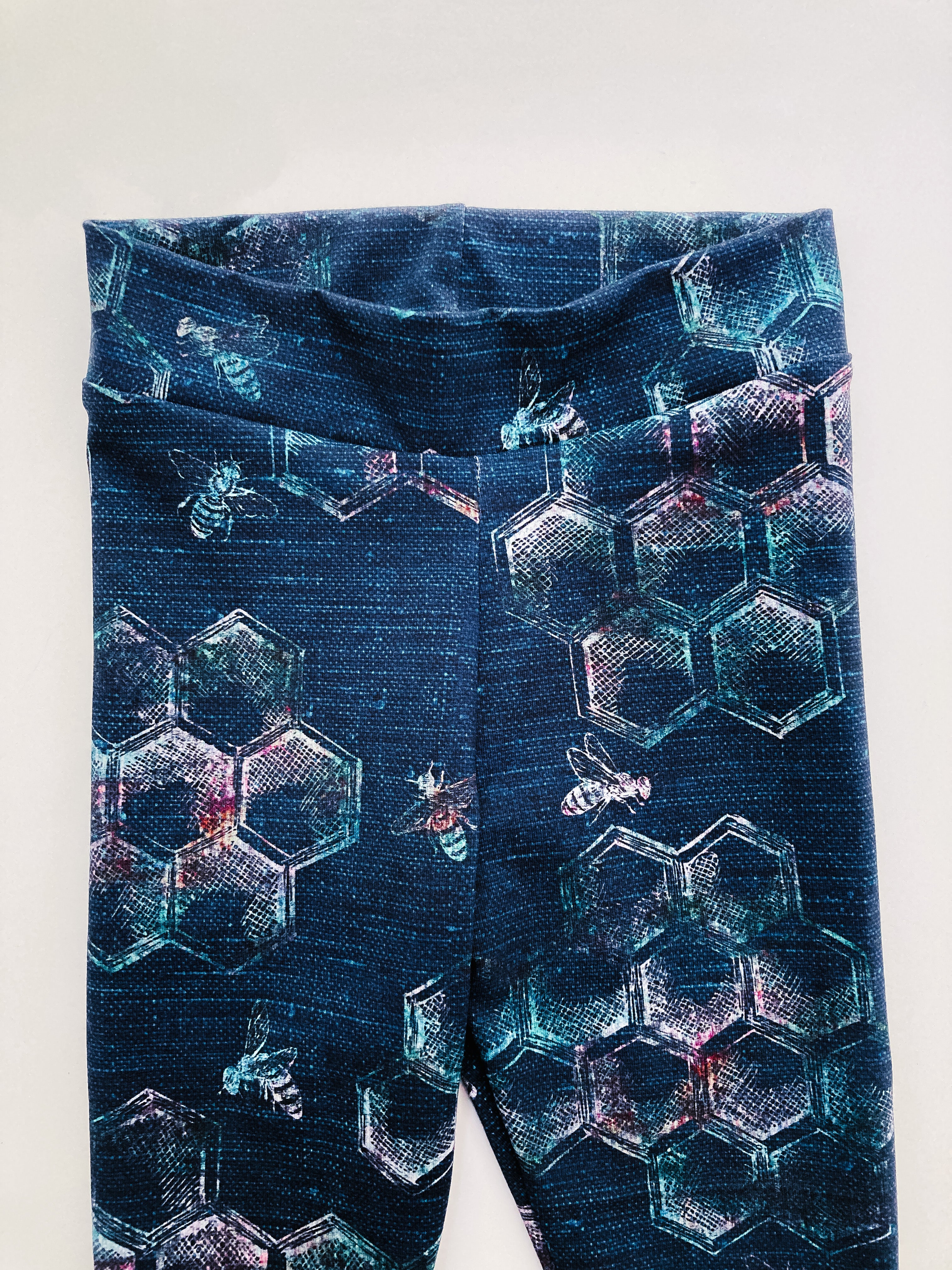 Navy Honeycomb Leggings