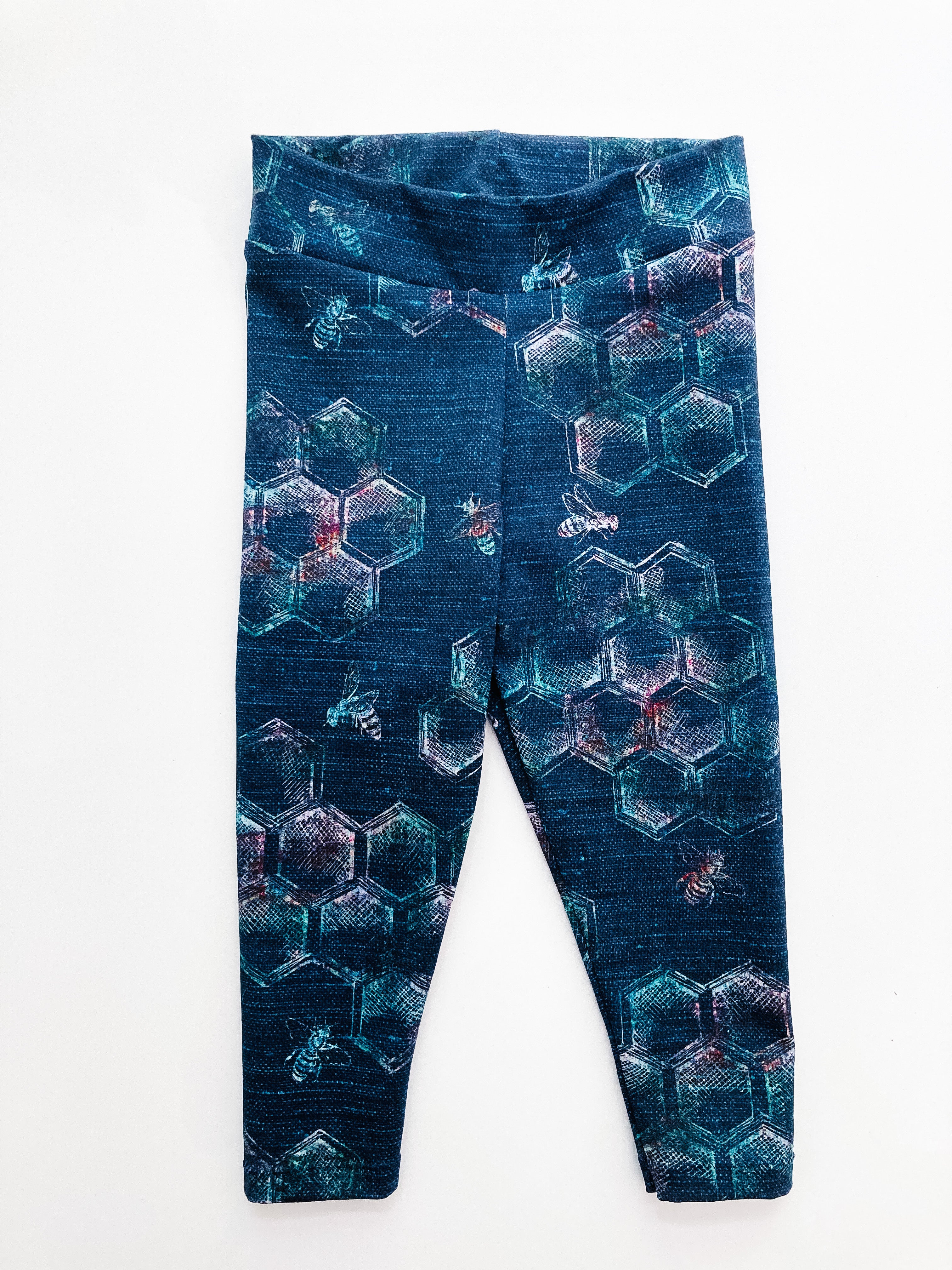 Navy Honeycomb Leggings