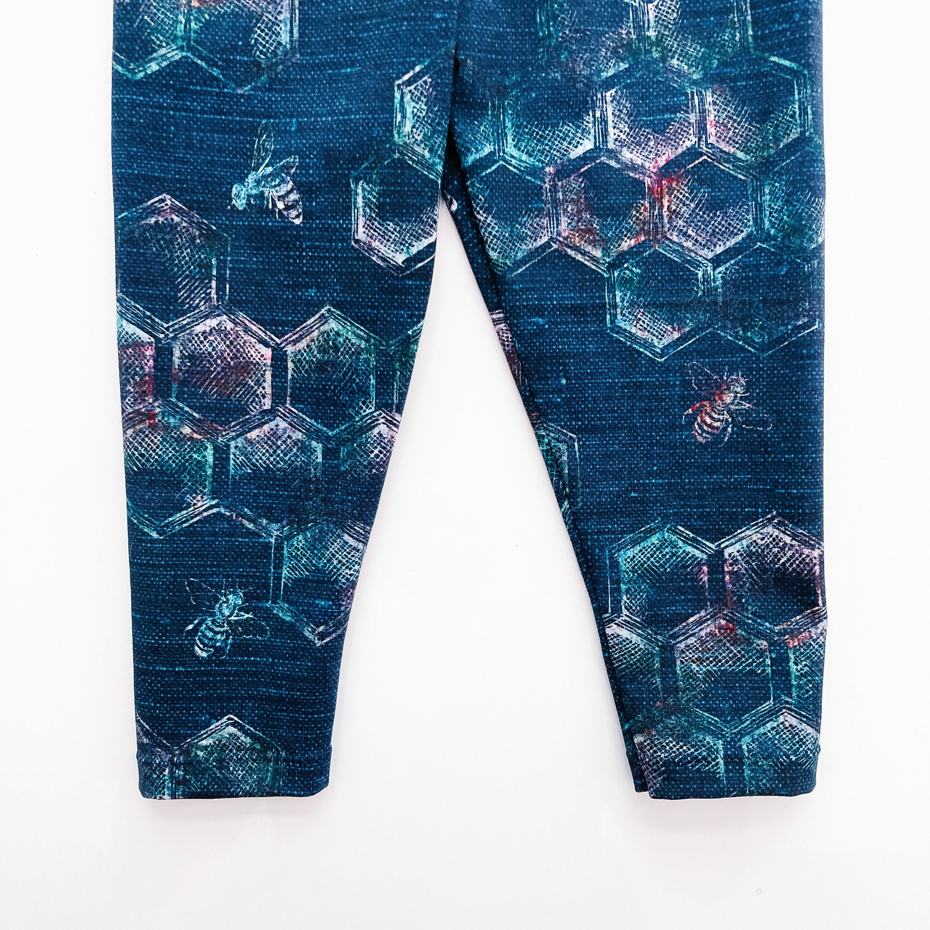 Navy Honeycomb Leggings