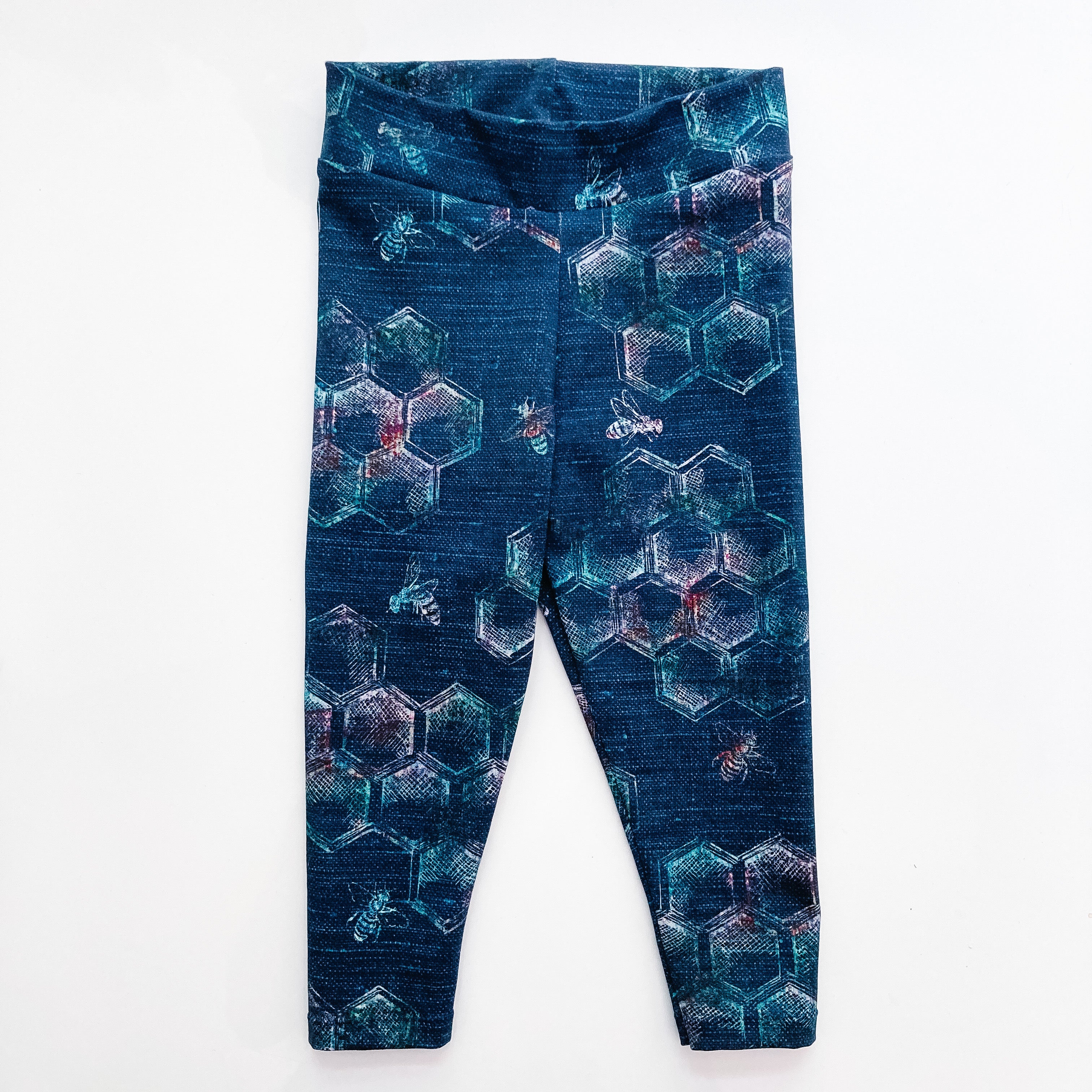 Navy Honeycomb Leggings