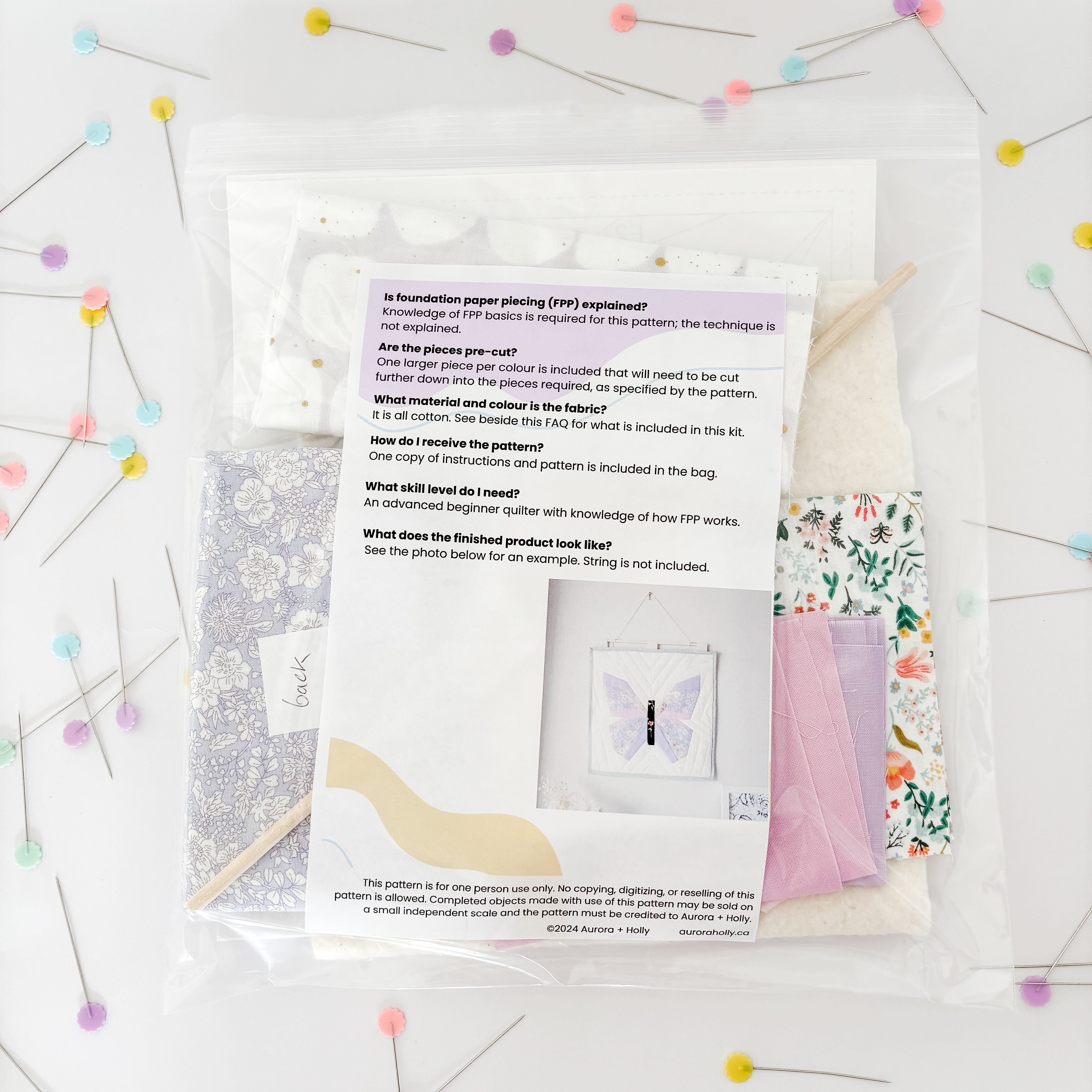 Butterfly Wall Hanging Quilt Kit