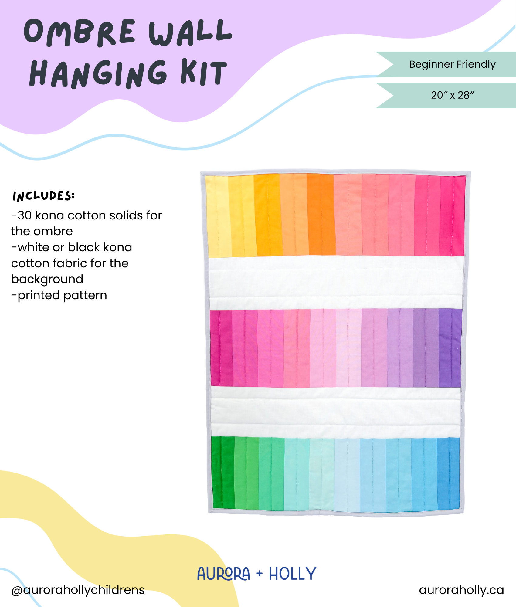 Ombre Wall Hanging Quilt Kit