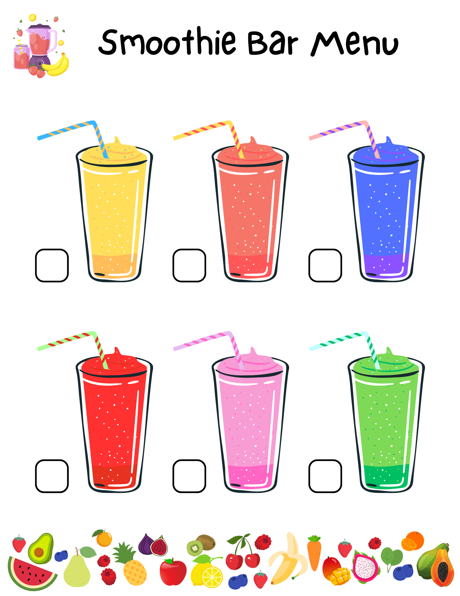 Smoothie Pretend Play