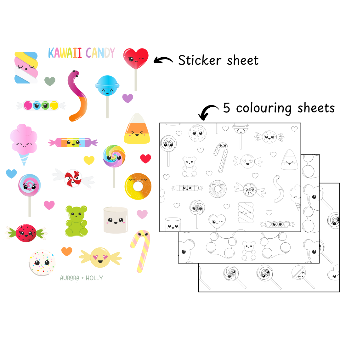 Kawaii Candy Activity Kit