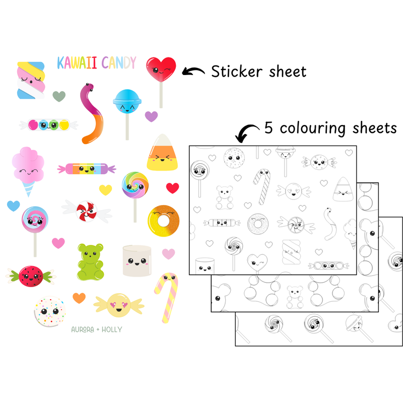 Kawaii Candy Activity Kit