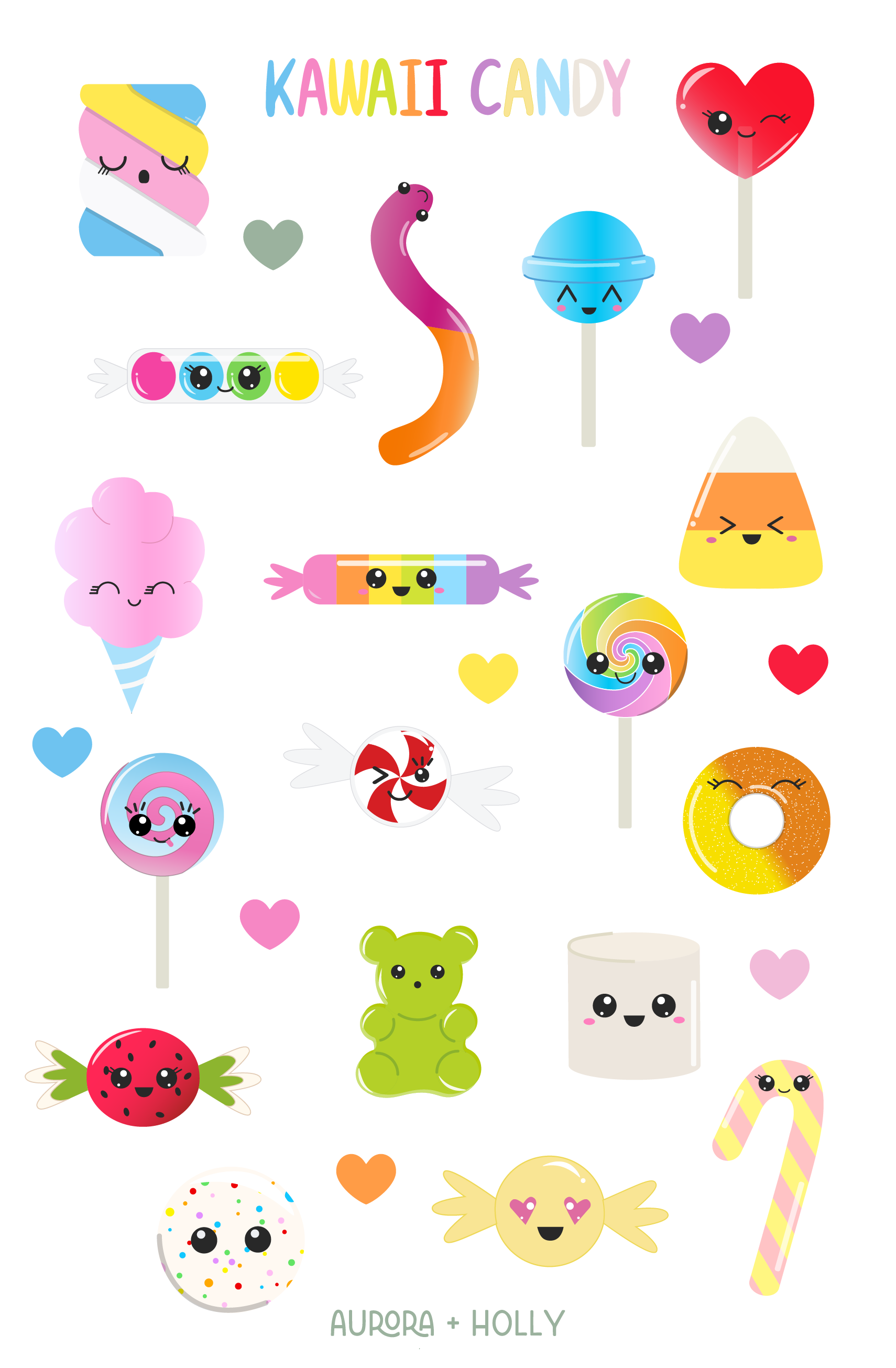 Kawaii Candy Stickers