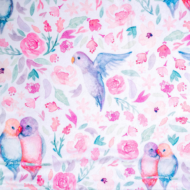 Floral Love Birds with Pink Dimple