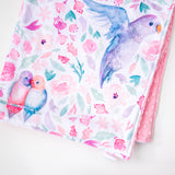 Floral Love Birds with Pink Dimple