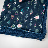 Navy Floral with Navy Dimple
