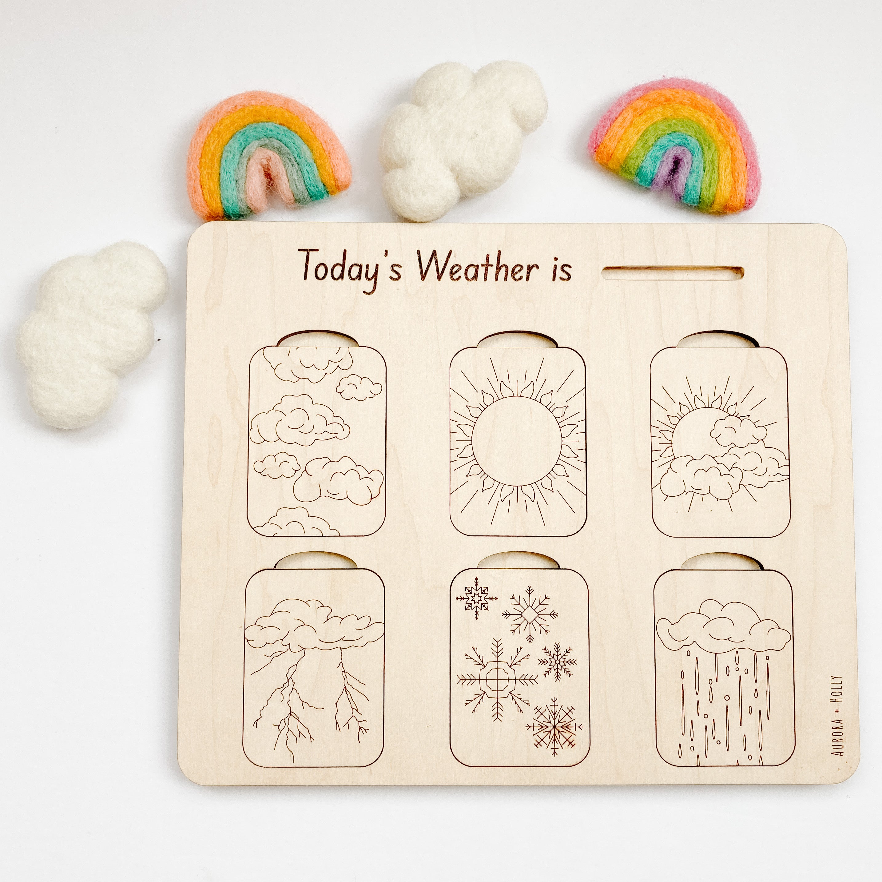 Weatherboard Printable Daily Weather Board – Aurora + Holly